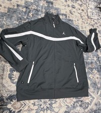 Nike Jordan Jumpman Warm Up Dri-Fit Track Jacket Size XL Gray Full Zip Mens EUC