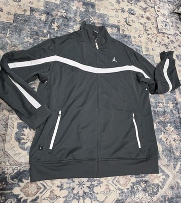 Nike Jordan Jumpman Warm Up Dri-Fit Track Jacket Size XL Gray Full Zip Mens EUC