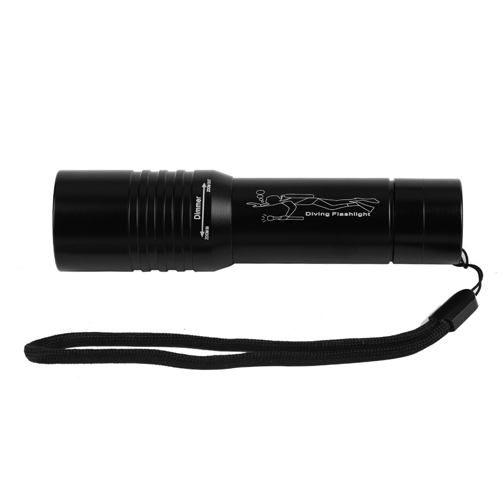 Waterproof Zoomable Diving Flashlight For Underwater Adventures Premium