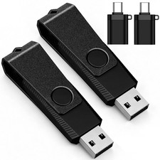 4GB USB Flash Drive 2 Pack AGECASH Thumb Drive with 2PCS -Adapters