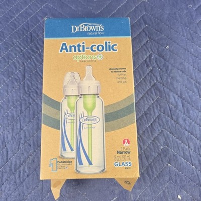 Dr. Brown's Natural Flow Anti-colic Options+ Narrow Glass Baby Bottle  2 Pack