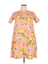 BAW Shop Women Orange Casual Dress 1X Plus