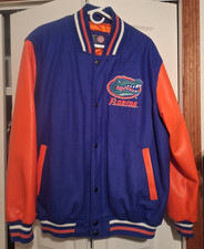 Florida Gators G-III SEC Leather Varsity Bomber Jacket Coat L G3 by Carl Banks
