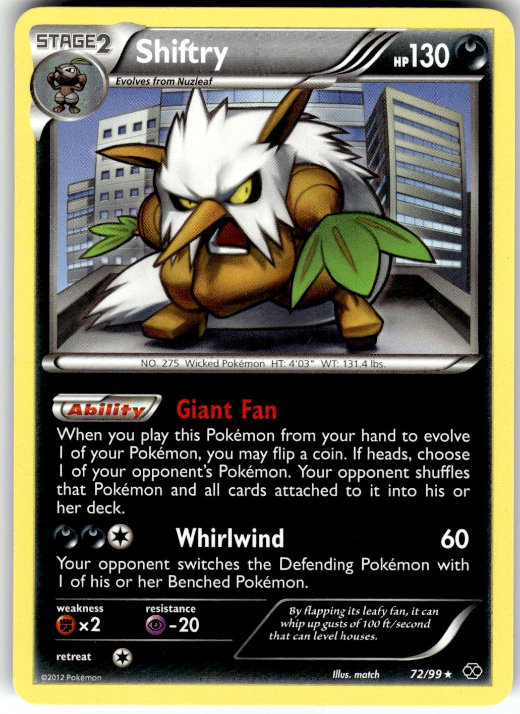 Shiftry Next Destinies 72/99 2012