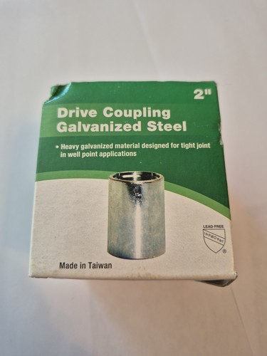 Well Point Drive Coupling 2 in Galvanized Steel Heavy Duty Water Pipe Fitting