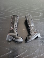 DOLLBOT BLACK NERO SCARPE STIVALI BOOTS BJD DB MDD MINI DOLLFIE DREAM DOLL