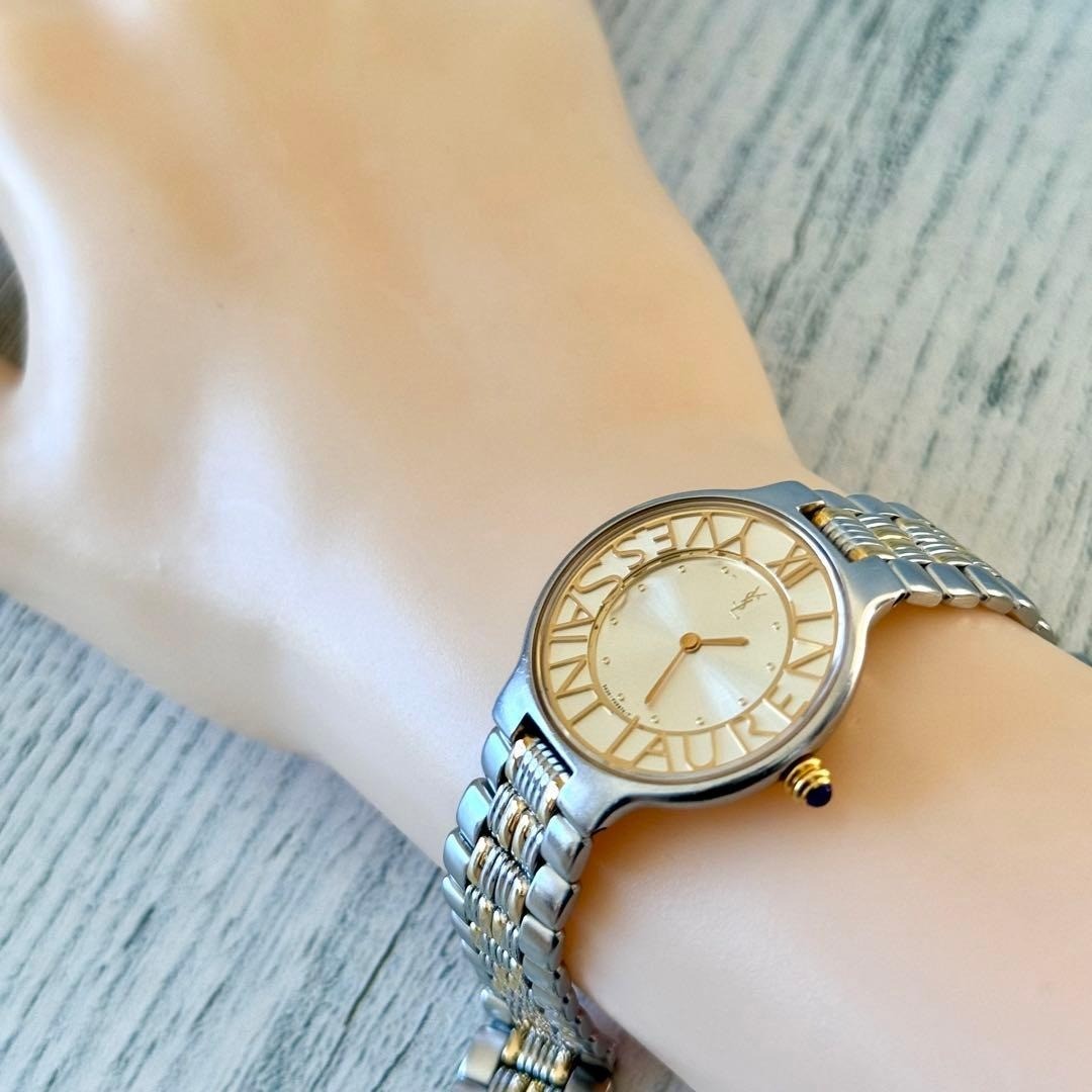 Yves Saint Laurent watch with stainless steel YS logo Used thumbnail 4