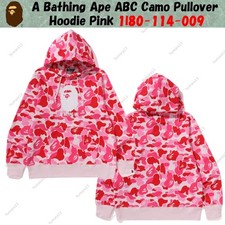 A Bathing Ape ABC Camo Pullover Hoodie Pink 1l80-114-009
