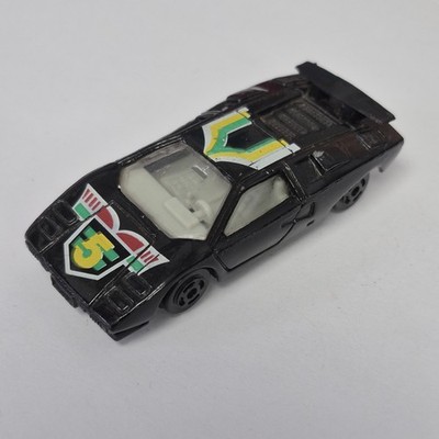 Vintage Black Lamborghini Countach Diecast Model Car #5 Toy Car Loose