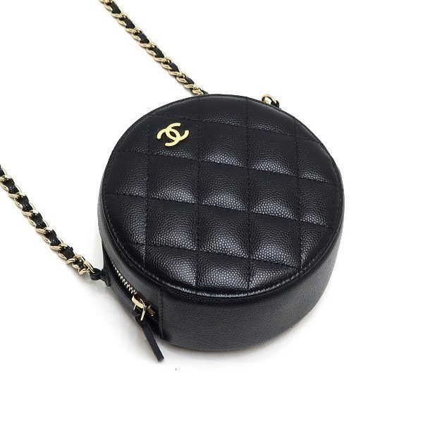 CHANEL Matelasse Chain Shoulder Bag Black Gold AP0245 951079