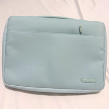 MOSISO 13 in Laptop Sleeve Blue Polyester Padded Zipper Closure Solid