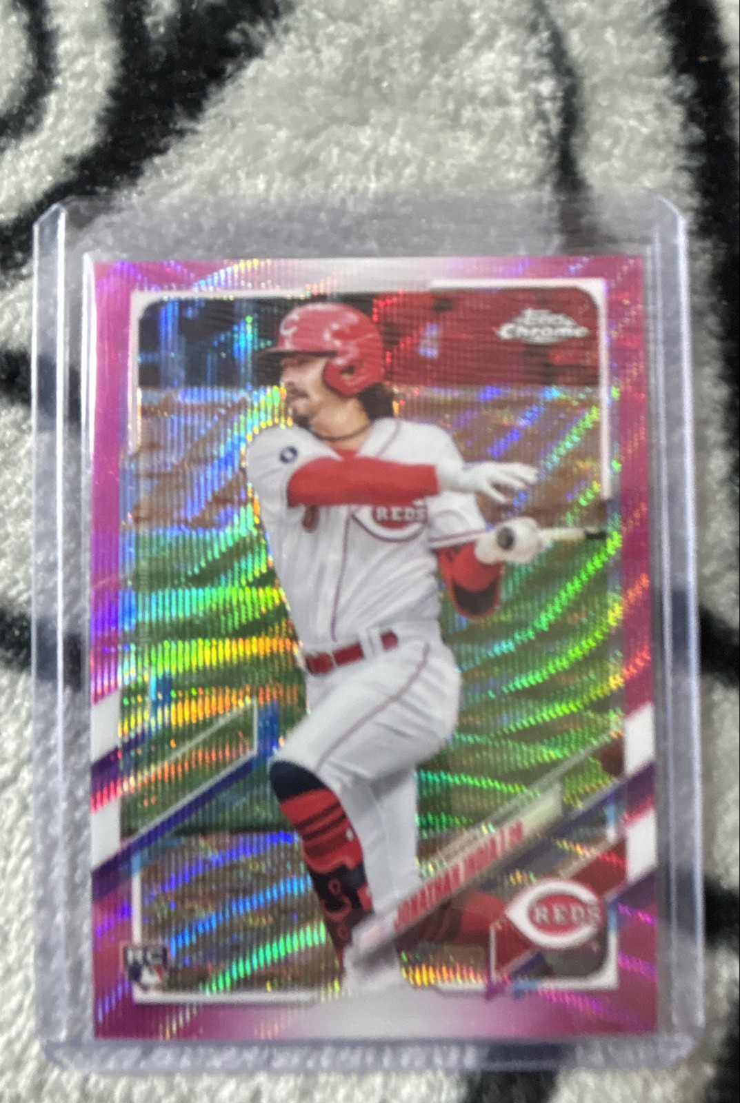 2021 Topps Chrome Update Series - Jonathan India #USC74 Pink Wave Refractor (RC)