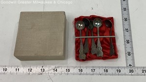 Vintage Set of 5 Coffee Spoons Silver-Plated