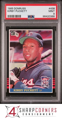 1985 DONRUSS #438 KIRBY PUCKETT RC TWINS HOF PSA 9