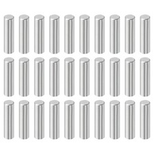 30Pcs 6mm x 22mm Dowel Pins, 304 Stainless Steel Shelf Support Peg Pin, Silver