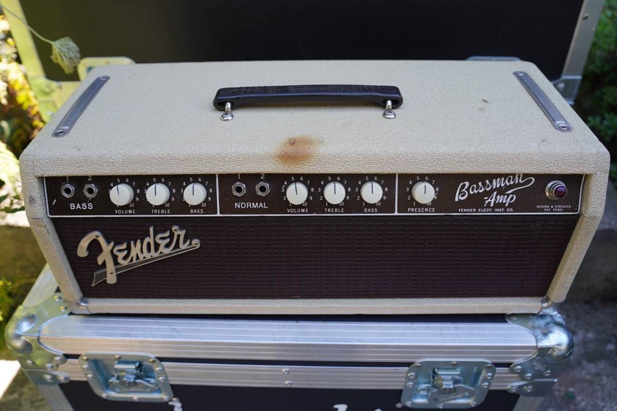 Fender Bassman 1962 6G6 Tube Amp Head Guitar Bass Blonde Amplifier w /  Road Case