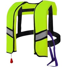 Automatic Inflatable Life Jacket Life Jackets,150N Adjustable Nylon Swim Vest...