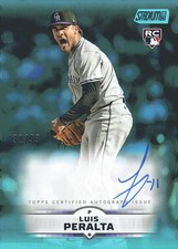 2025 Stadium Club #SCBA-LP Luis Peralta Base Autographs Aqua #/99