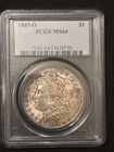 *1885-O Morgan Silver Dollar - PCGS MS 64**        ***TONER**