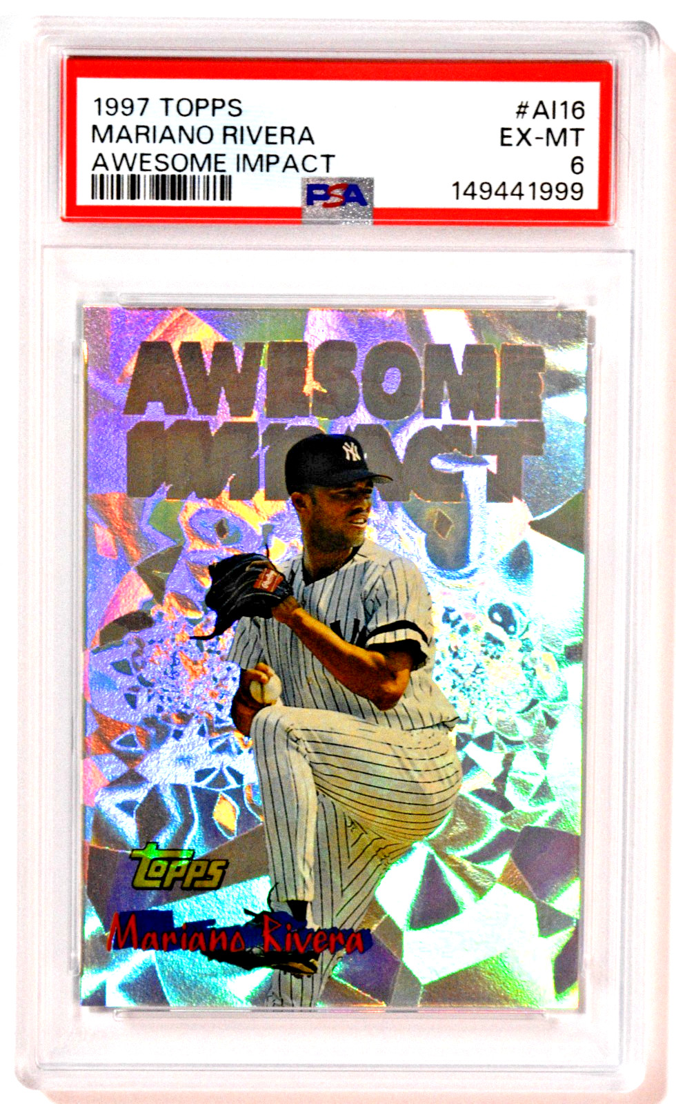 1997 Topps Awesome Impact Mariano Rivera PSA 6 EX-MT Yankees