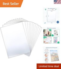 12 Pcs 8 1/2" X 11" Rigid Print Protectors - Clear Toploaders - Hard Plastic Doc