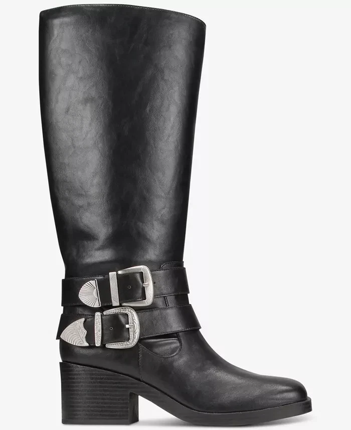 Wild Pair Buckk Buckle Moto Boots Black Smooth - Image 4 of 4