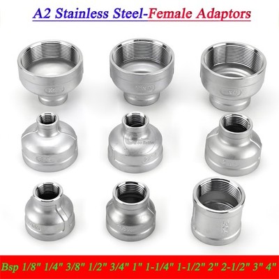 Bsp Female to Female Adaptors A2 Stainless Steel Reducing Connecting Socket