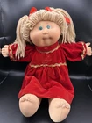 Cabbage Patch Doll 1982 Blonde Hair Pigtails Green Eyes Handmade Dress