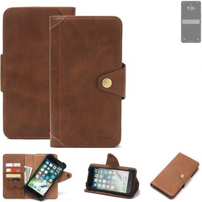 Schutz Hülle für Leica Leitz Phone 3 Wallet Case Handyhülle Tasche Braun Kuns