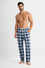 NWT Men's St Johns Bay Blue Plaid Microfleece Pajama Pants Pockets Drawstring XL
