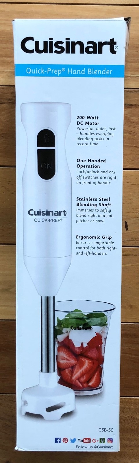 Cuisinart Quick-Prep Hand Blender CSB-50 Completely NEW, in 
