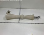 Vintage White Stone Tall Lamp No Shade — photo 2