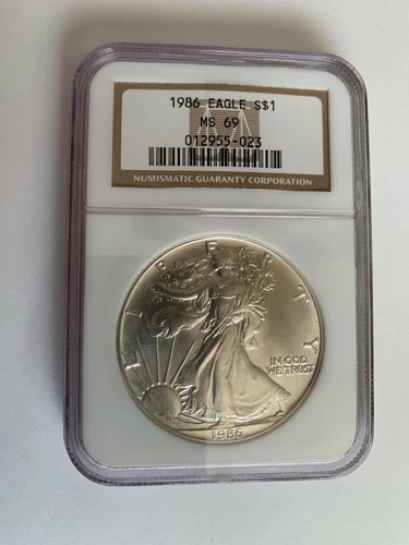 1986 Silver Eagle NGC ms69 Blast White  Price Reduced