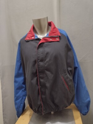 Dunbrooke L Jacket Color Block Bomber Jogger Large 90s Made In USA Zip Up 