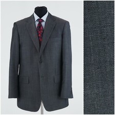 Mens Wool Blazer 42R UK Size XO Dark Grey Sport Coat Jacket