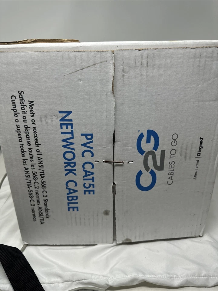 C2G Pvc CAT5E Solid Plenum CMP Cable Gray Network Cable In Box Complete - Image 3 of 4