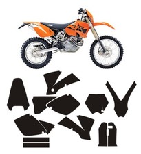 Template Dime KTM EXC 2001 2003 2004 525 grafiche vettoriali custom