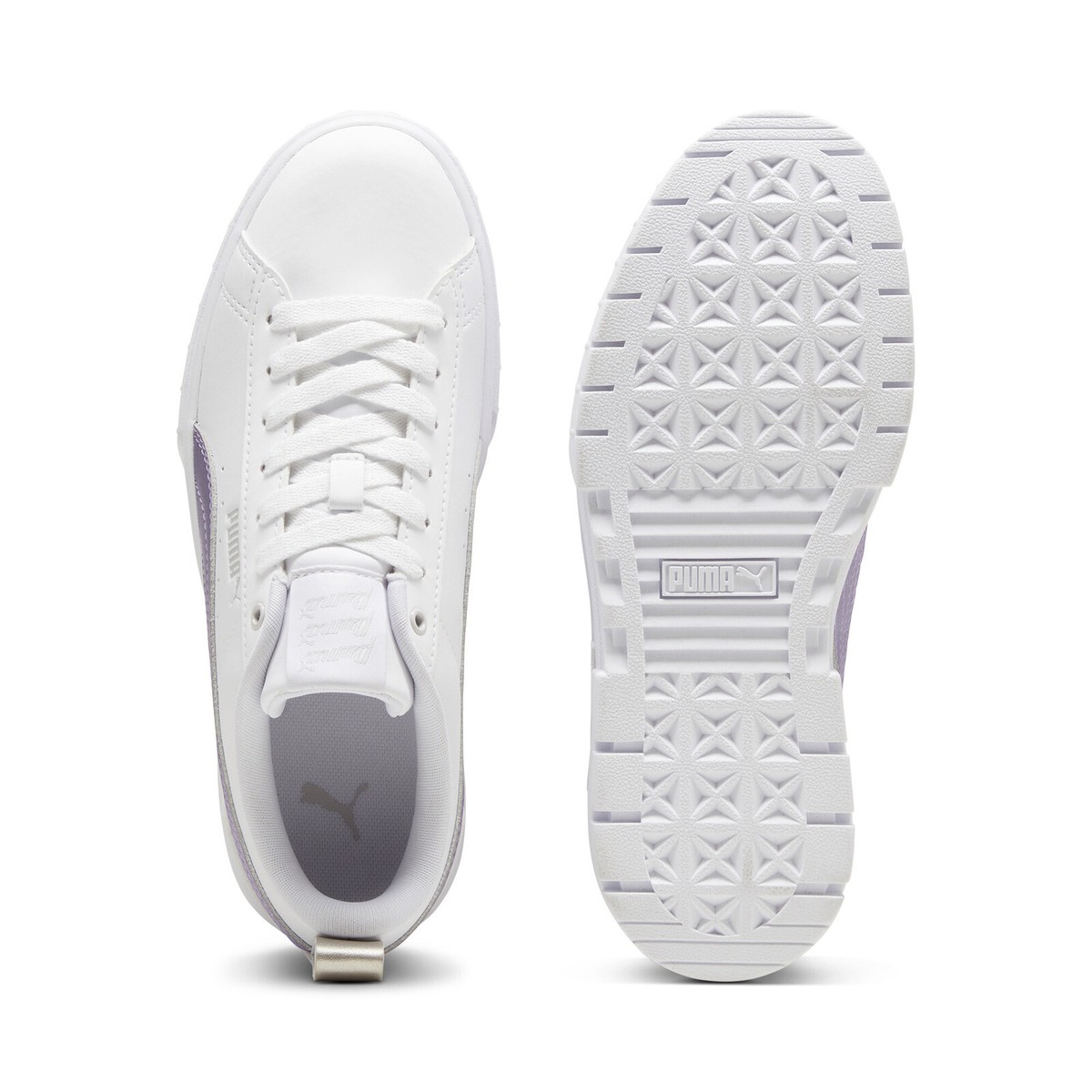 Puma Mayze Glow-Up 39838402 Womens White Leather Lifestyle