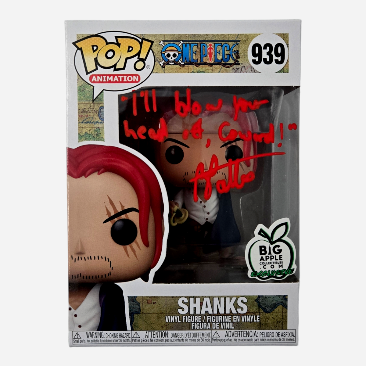 Brandon Potter Signed Funko Pop One Piece Shanks Autograph Anime