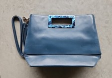 Lamarthe Blue Leather Clutch / Shoulder Bag