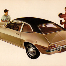 1973 Ford Pinto 2-Door Sedan, 1.6 L pushrod "Kent" inline 4 cyl, Postcard UNP