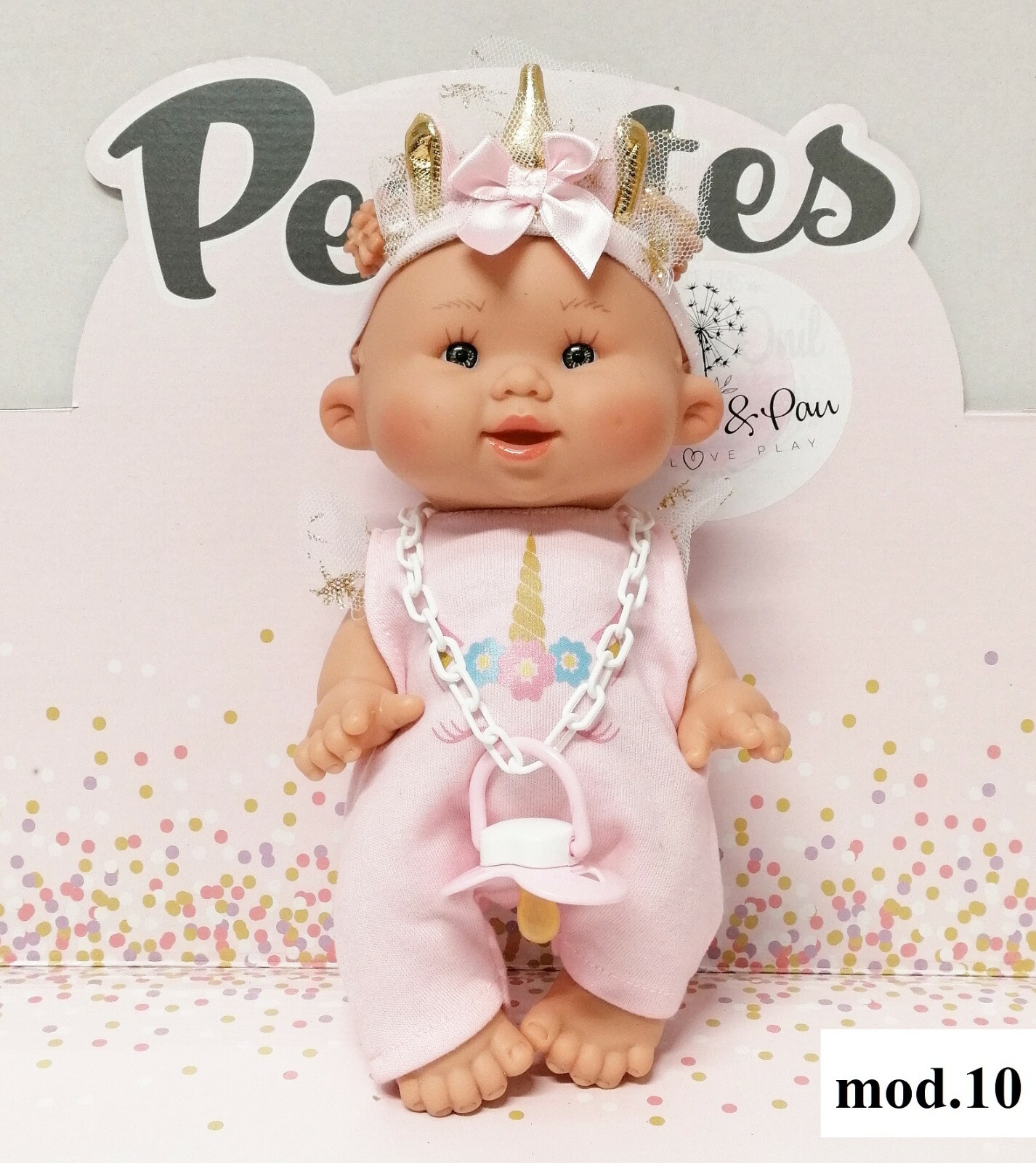 NINES D'ONIL Pepote Bambola Profumata 28cm Con Ciuccio Apre E Chiude Occhi Mini Reborn 2024