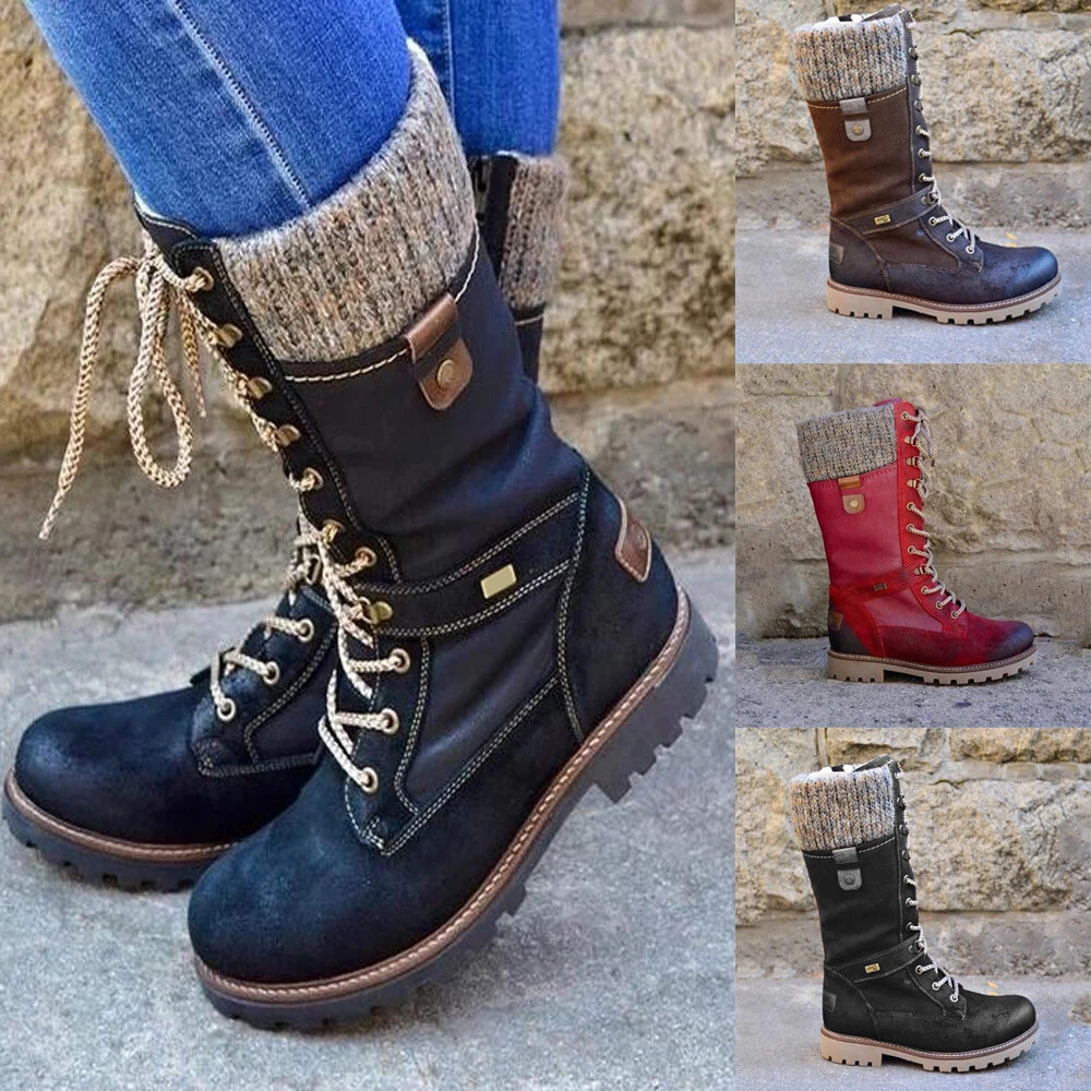 Calf length shop biker boots ladies