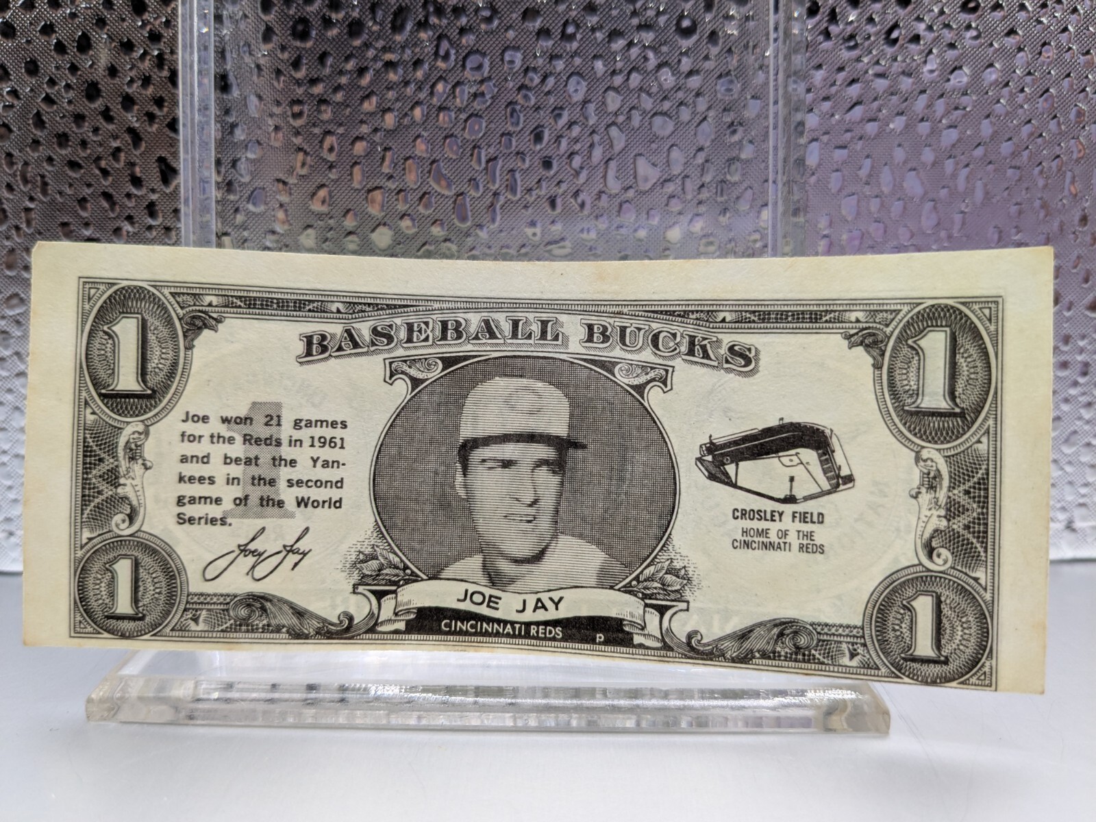 1962 Topps Baseball Bucks Joe Jay Reds