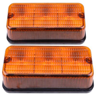 2X LED Amber Light For Case IH 1086 1486 1586 1660 3220 7110 7120 7130 7230 8910