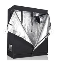 LA Garden 48x24x60" Mylar Reflective Grow Tent w Vivosun Exhaust fan included
