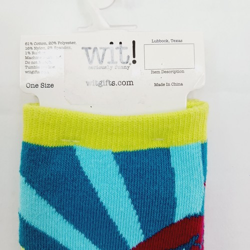Wit! Calcetines tobilleros mujer niño salado dulce sirena océano agua azul vino NUEVOS NUEVOS CON ETIQUETAS - Imagen 6 de 7