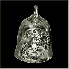 US Marine Military Motorcycle Guardian Angel Good Luck Gremlin Bell  Made in USA