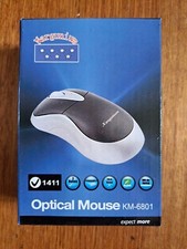 Nargunium KM-6801 PS/2 Optical Comfort Durable Mouse - Black