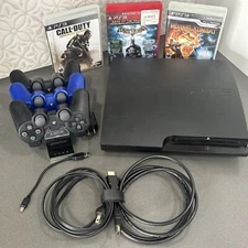 Sony PlayStation 3 Slim 160GB Console - Black (CECH-3001A) Bundle!!